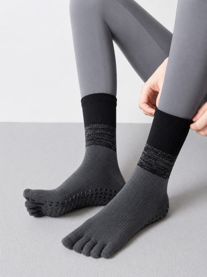 Five-Toe Non-Slip Grip Socks for Yoga & Pilates