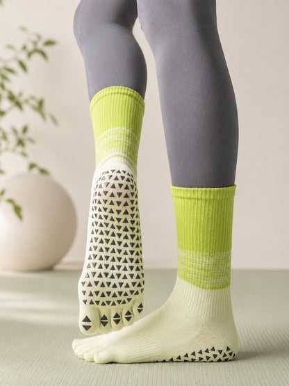 Five-Toe Non-Slip Grip Socks for Yoga & Pilates