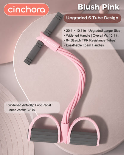Cinchora FlexPedal™ 6 Tube Home Resistance Trainer