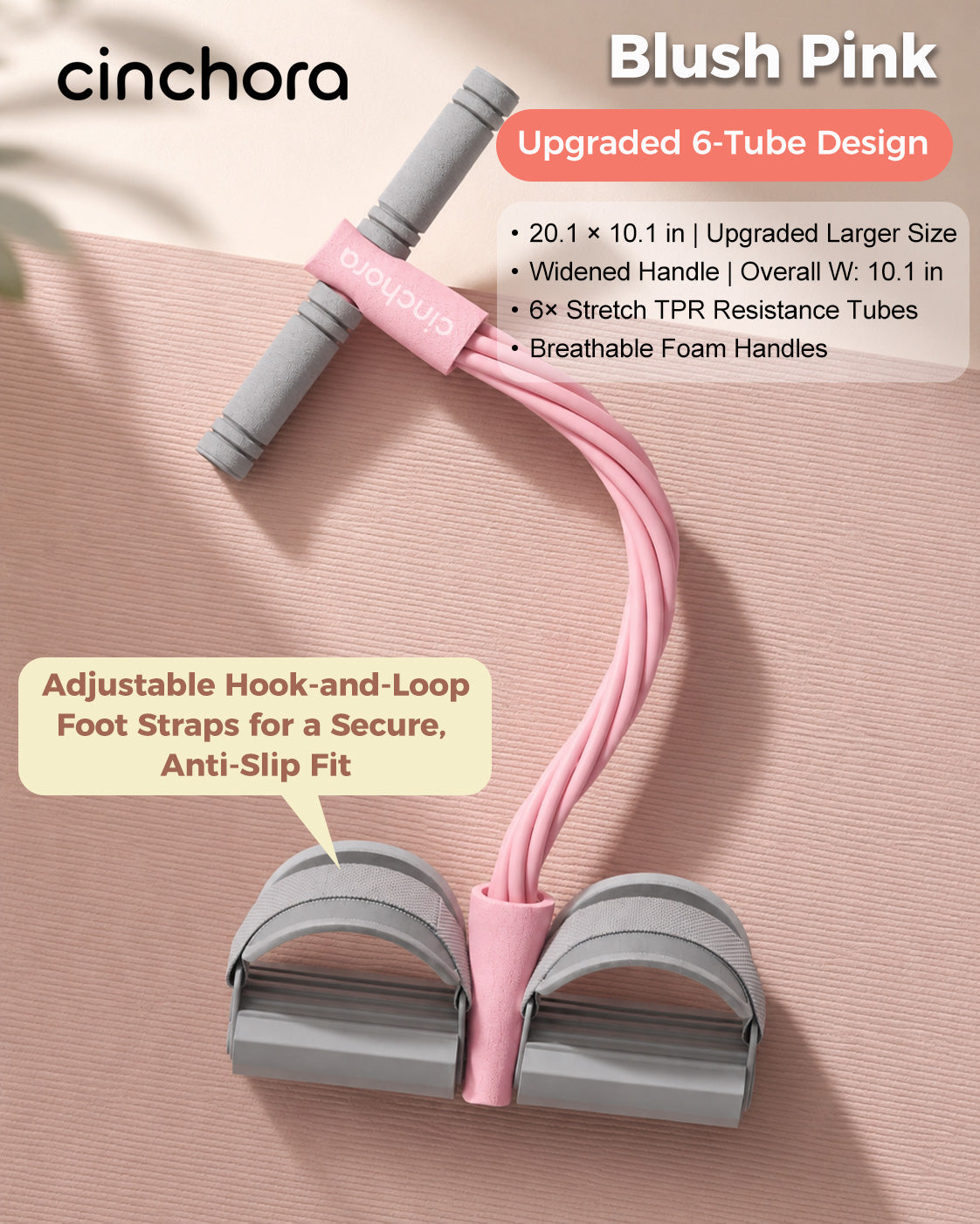 Cinchora FlexPedal™ 6 Tube Home Resistance Trainer